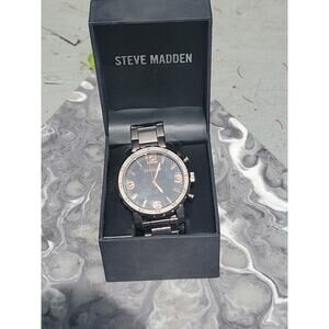 Steve Madde Mens Watch blk Me Rgld Dial 12 3 6 9
